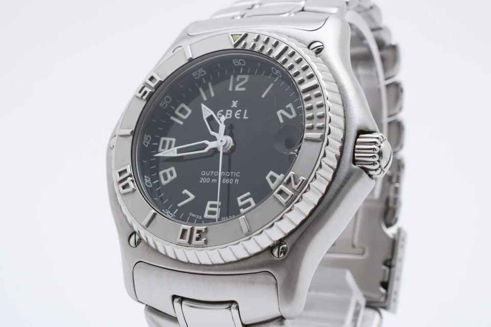 [ MINT ] EBEL Discovery 9080341 Black Dial Automatic Men's Watch JAPAN - image 4 of 4