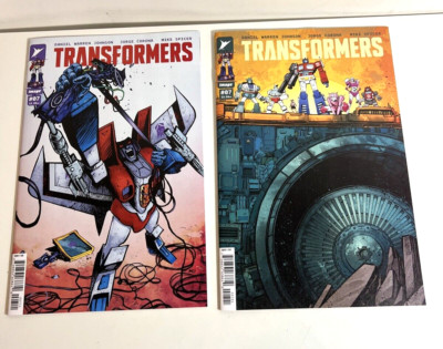IMAGE Comics: TRANSFORMERS Issue #7 VARIANT COVERS A AND B (2 COMIC LOT)
