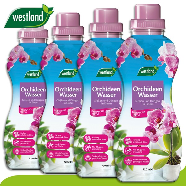 Westland 4 X 720 Ml Orchideen Wasser »Die Nr 1 In England FüR Den Garten«-image