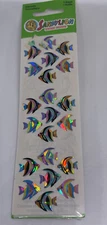 Vintage Sandylion Sticker Prismatic Tropical Angel Fish