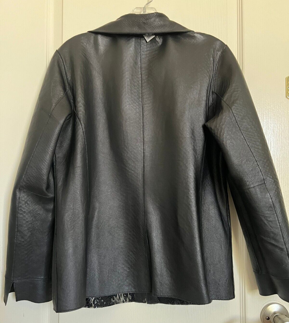 Chico's Black Python Shiny Reversible 100% Leathe… - image 18