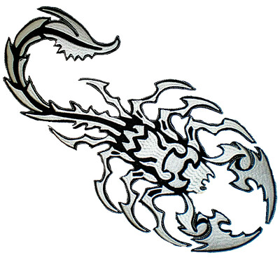 LARGE Scorpion Venom Sting Tribal Tattoo Moto Biker Vest Back Patch Jacket Rider