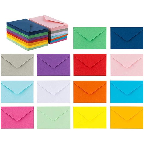 50 Pcs Colored Small Envelopes Card Shipping Supplies Coloured Pocket