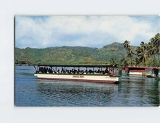 Postcard Boat Trip Up wailua River On Smiths Boat Fern Grotto Kauai Hawaii