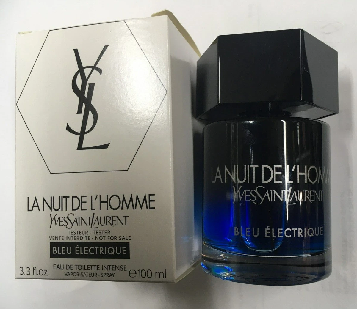 Yves Saint Laurent YSL La Nuit De L'Homme Bleu Electrique Intense 3.3  Oz TT