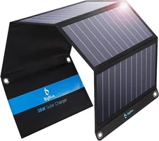BigBlue 3 USB Ports 28W Portable SunPower Solar Panel IPX4 Waterproof
