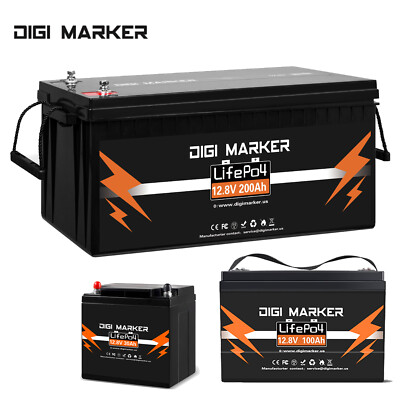 LiFePO4 Deep Cycle Lithium Battery for RV Marine Off-Grid Solar System 45Ah 60Ah