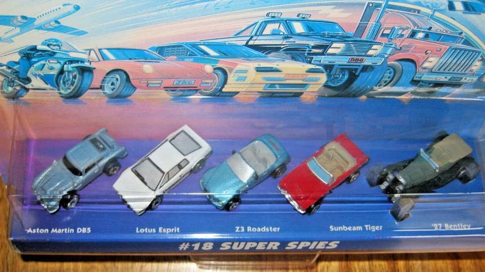 Rare Micro Machines! #18 SUPER SPIES 75030 UNOPENED BOX ASTON DB5, SUNBEAM TIGER - Image 2 of 2