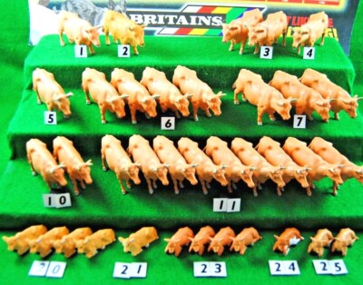 Diverse 1:32 BRITAINS FARM JERSEY BULL, MILCHKÜHE & KÄLBER Tiere ENGLAND Made