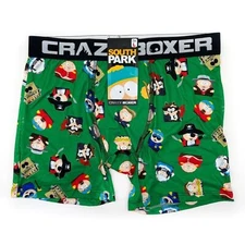 South Park Crazy Boxer Briefs Mens Large Underwear Cartman Green Funny Fun Gift