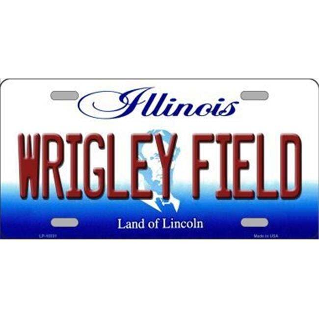 Smart Blonde LP-10331 Wrigley Field Illinois Background Metal Novelty License...