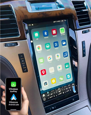 13.6'' Tesla Screen Android Carplay Car Radio For 2007-2014 Cadillac Escalade