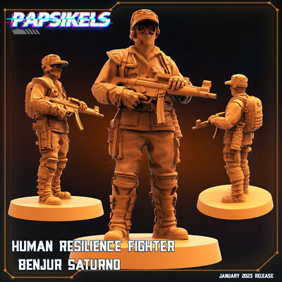 Human Resilience Fighter - Benjur Saturno | DnD Miniatures | Tabletop Gaming |