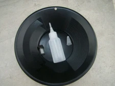 10" Black Gold Pan - Panning Kit , Bottle Snuffer, & Vial - Mining Prospecting