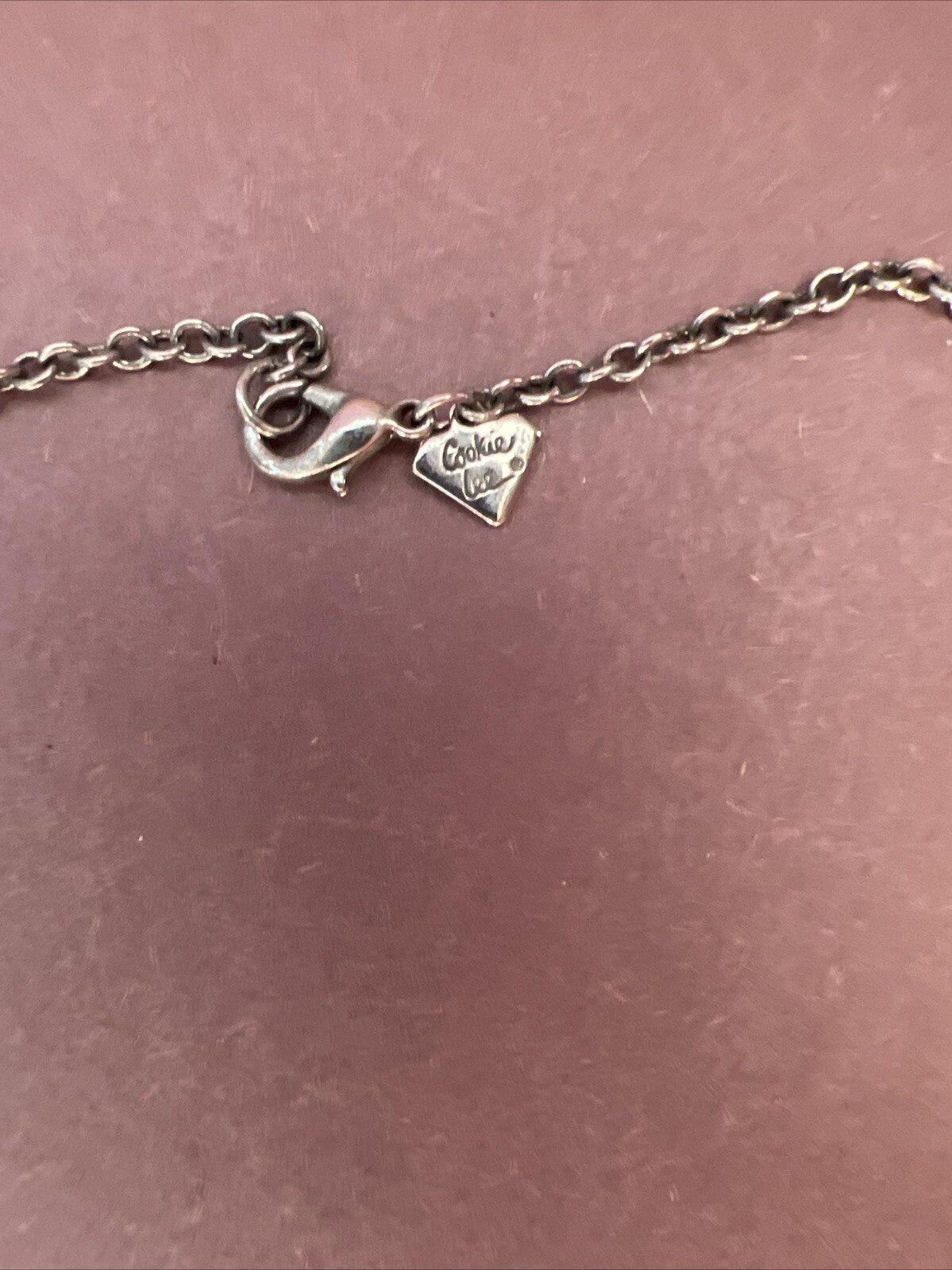 Cookie Lee Silver Tone Scroll Station Necklace 36… - image 5