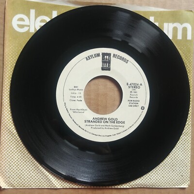 ANDREW GOLD Stranded On The Edge PROMO DJ 45 7'' POP ROCK Record Vinyl Records