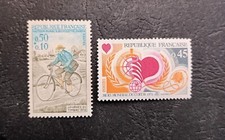 1972 Timbre France Neuf .Y&T N 1710 , 1711  ,non oblitérés,Très bon état.