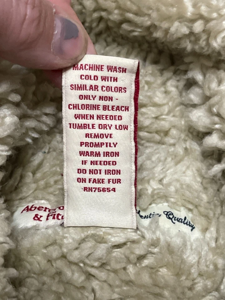 Chaqueta Abercrombie & Fitch, Para Mujer Talla Mediana, Azul, Denim, Cremallera Completa, Piel Foto 4 de 4