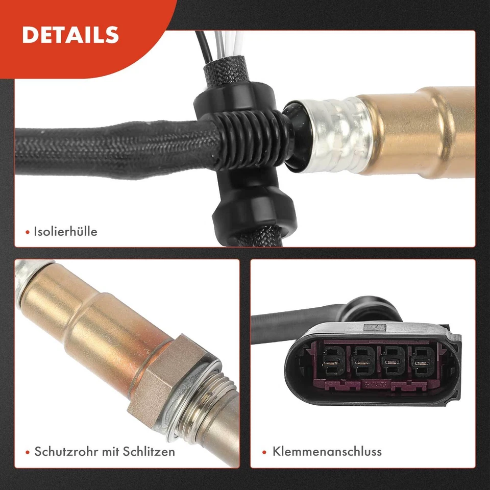 2x Lambdasonde vor + Nach Kat für Audi A3 8L A4 A8 Seat Skoda Fabia 6Y VW Golf 4 - Bild 2 von 4