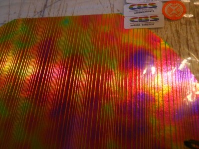 Dichroic Glass:CBS 90 COE Gr/Mag Aurora Bor on  Accordion Thin  Black - 3''Sq