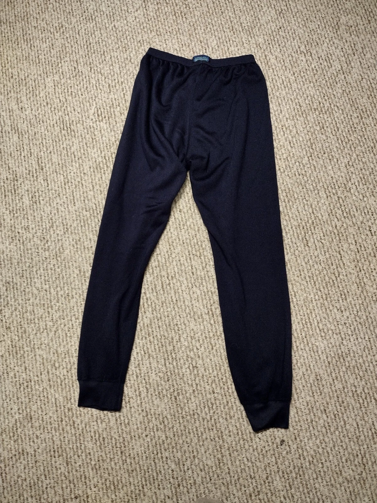 Vintage 80s 90s Retro Blue Patagonia Capilene Base Layer Bottom Mens Size L