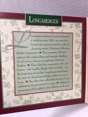 Longaberger Commemorative Christmas Collection Basket Ornaments | eBay