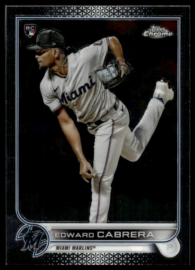 2022 Topps Chrome #64 Edward Cabrera RC - Marlins Rookie