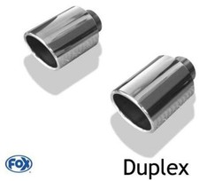 Fox Sportauspuff Endrohrsatz zum Anschweißen re li je 1x100mm für Mazda CX5-KE