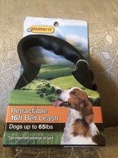 RUFFIN IT COMFORT GRIP 16' RETRACTABLE BELT LEASH UP TO 65 LBS NEW.