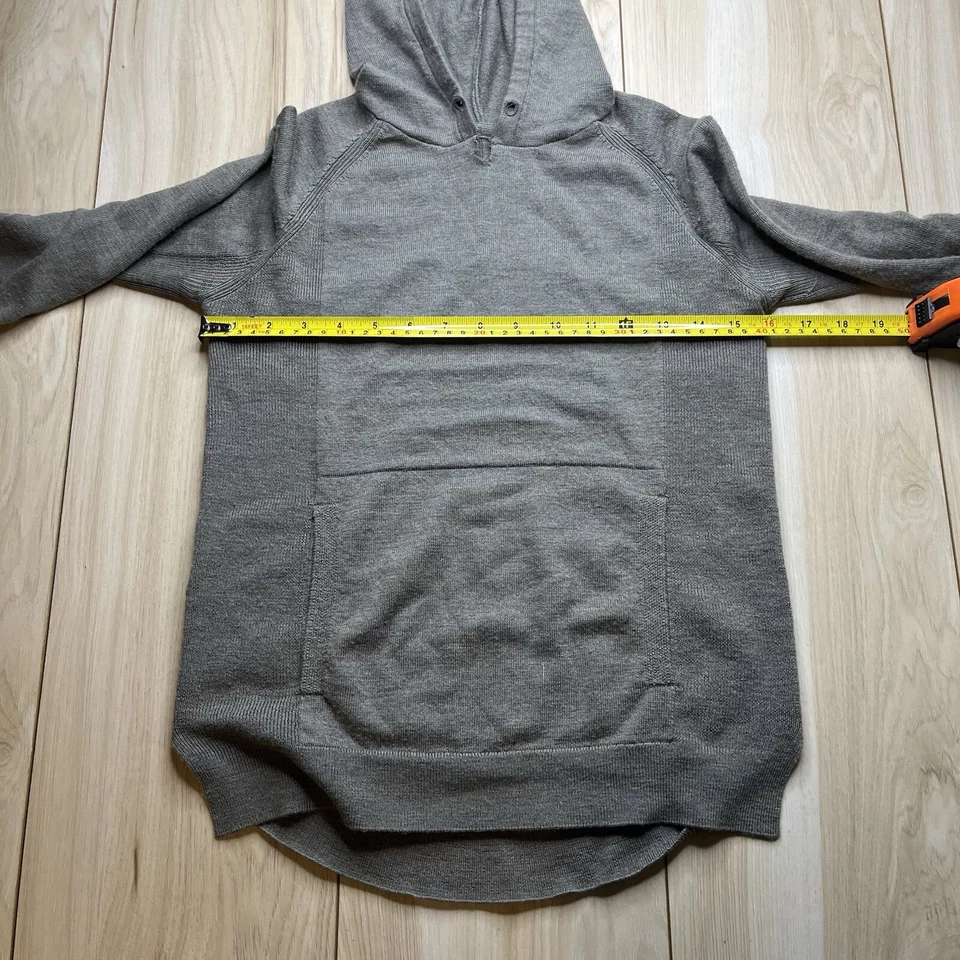 Sudadera con capucha de lana merino ligera Lululemon suéter tejido verde suéter para mujer talla 2 XS Foto 3 de 4