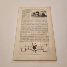 View Of Cambridge Observatory Massachusetts c. 1856 Engraving (362)