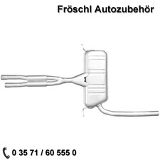 für Audi A6 2,4 2,8 V6 4B C5 Mitteltopf Auspuff Aupuffanlage a*