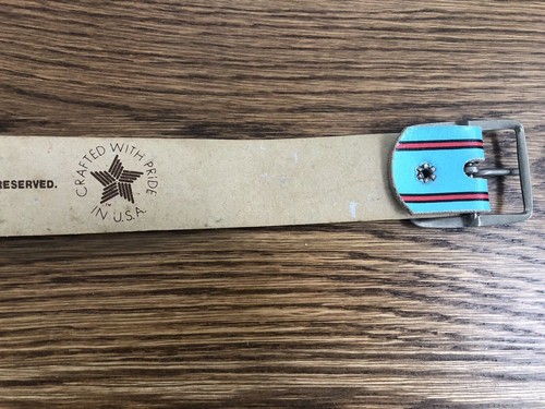 Vintage Batman Kids Belt 1991 DC Comics Lee Genuine Bonded Leather 20-22 In. USA - Picture 11 of 12