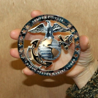 USMC OFFICER EGA ROUND EMBLEM MAGNET INSIGNIA 4