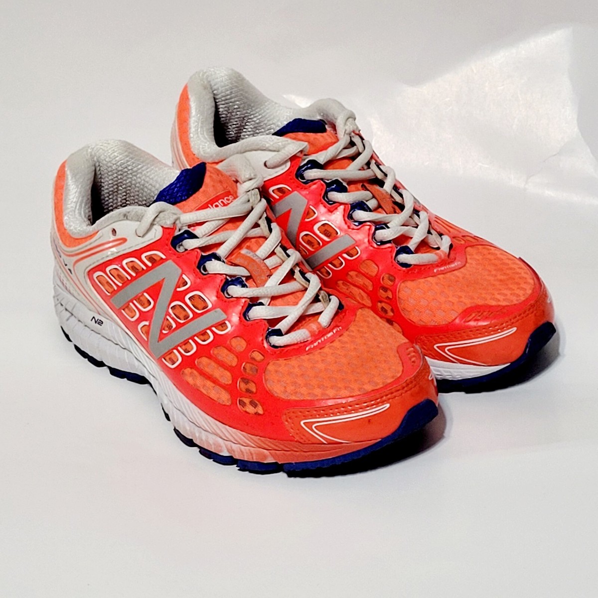 New Balance 1260V4 Orange Blue Running Athletic Lace Up Sneaker Shoes Wms 