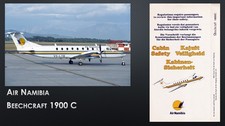 RARE !!!!! Air Namibia Beechcraft 1900 C SAFETY CARD
