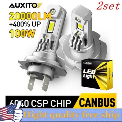 4X H7 LED Headlight Bulb Kit High Low Beam 80000LM Super Bright 6500K White Q16