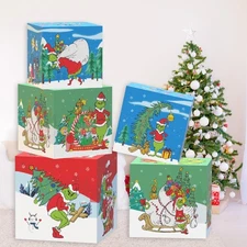 LONBASS Decorative Christmas Boxes for Party Gifts, Nesting Gift Boxes with Lids
