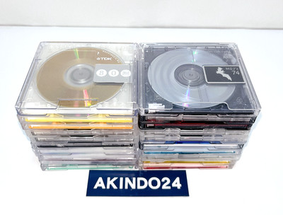 MD 20 gebrauchte MiniDiscs Lot bespielte gemischte Marken mit Hüllen aus Japan