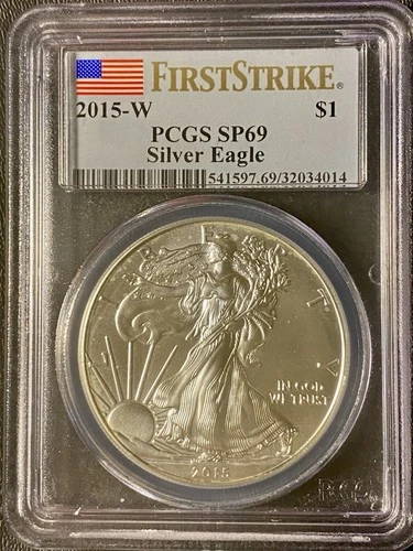2015-W $1 American Silver Eagle PCGS SP69 West Point First Strike - Free Ship