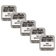 5 Murata 362 SR721SW Batteries Silver 1.55V Watch Battery 1Bl New