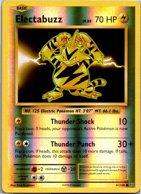 Pokémon Elektek 41/108 Reverse Holo - Evolution - Englisch 2016