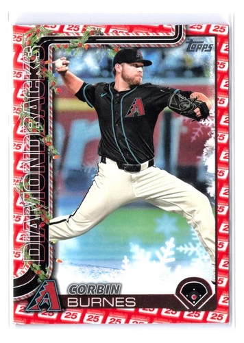 2025 Topps Holiday Baseball CORBIN BURNES #H185 Short Print /25 - Picture 1 of 2