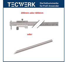 TECWERK  Streichma&szlig; mit Laufrolle 200 / 400 mm - Ersatzanrei&szlig;nadel