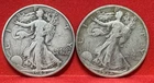 1942-D & 1934 Walking Liberty Silver Half Dollar 90% US Coin Lot of 2 Circulated