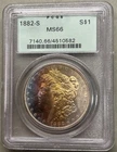 1882-S Morgan Dollar PCGS MS66, OGH, Toned, Toner,