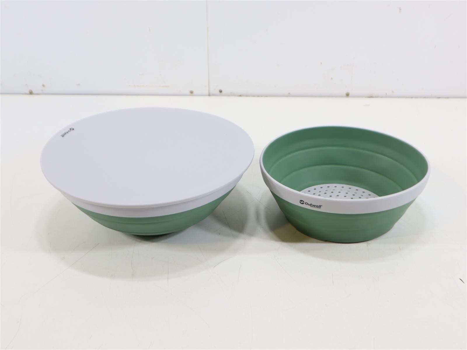 Outwell Collaps Juego de Cuenco y Colador Verde Sombra Camping Exterior