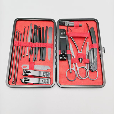Manicure Set Pedicure Tools and Nail Clippers Professional Stainless Steel 24PCS