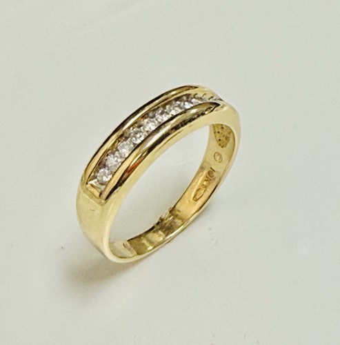 10K Solid Yelliw Gold 1/3 Tcw Diamond Men’s Wedding Band Size 10 - Picture 2 of 4
