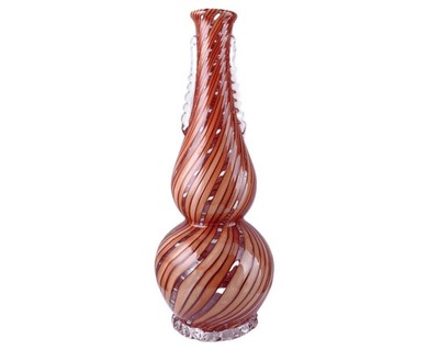 c1960 Ercole Barovier Striato Murano Art Glass Vase